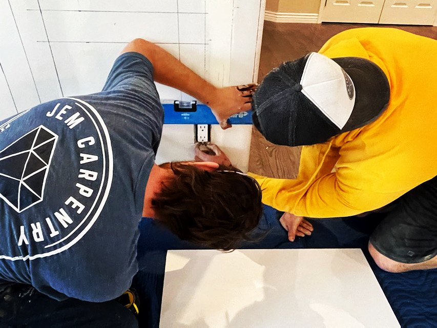 feature wall installation