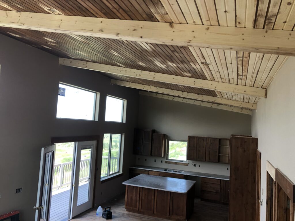 Tongue and Groove Ceiling And Box Beams