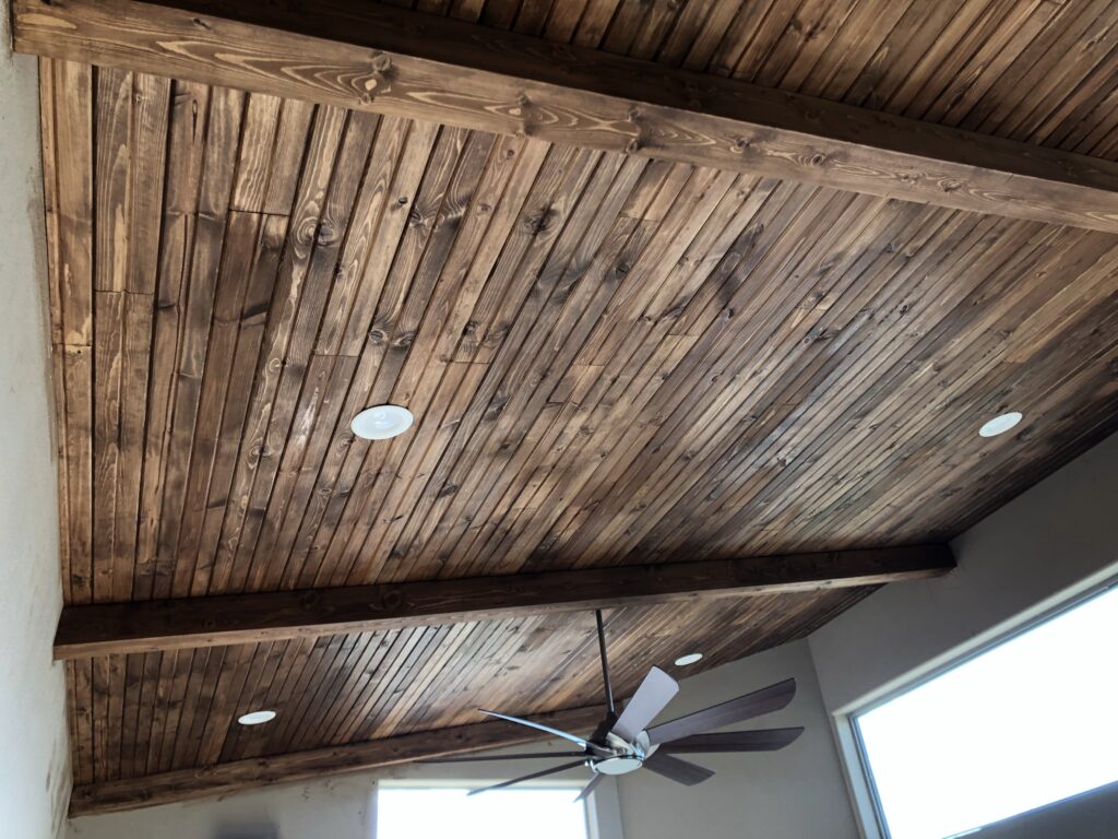 Tongue and Groove Ceiling And Box Beams